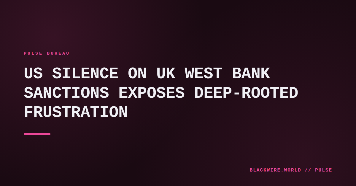British flag beside a map of the West Bank highlighting settlement zones under sanction.