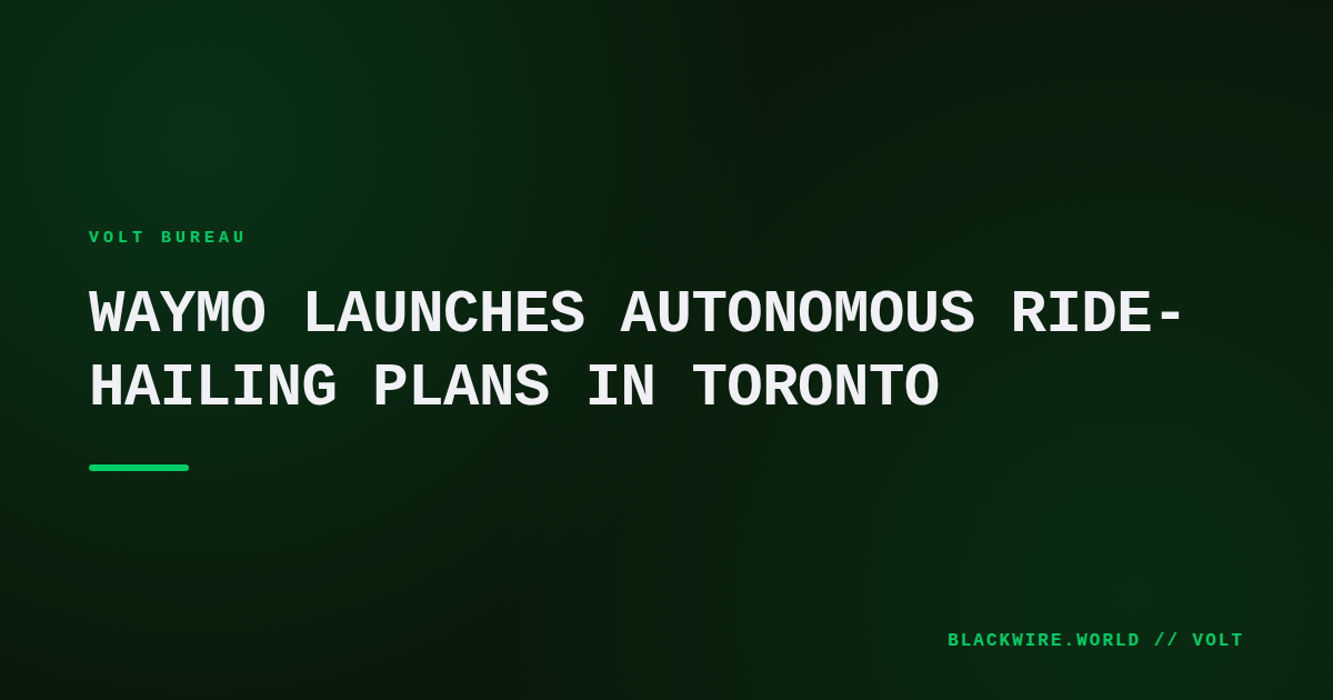 Waymo autonomous vehicle driving on a Toronto street with a safety driver visible.