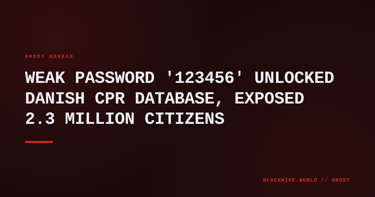 Screenshot of a Danish CPR database entry with redacted personal data overlay