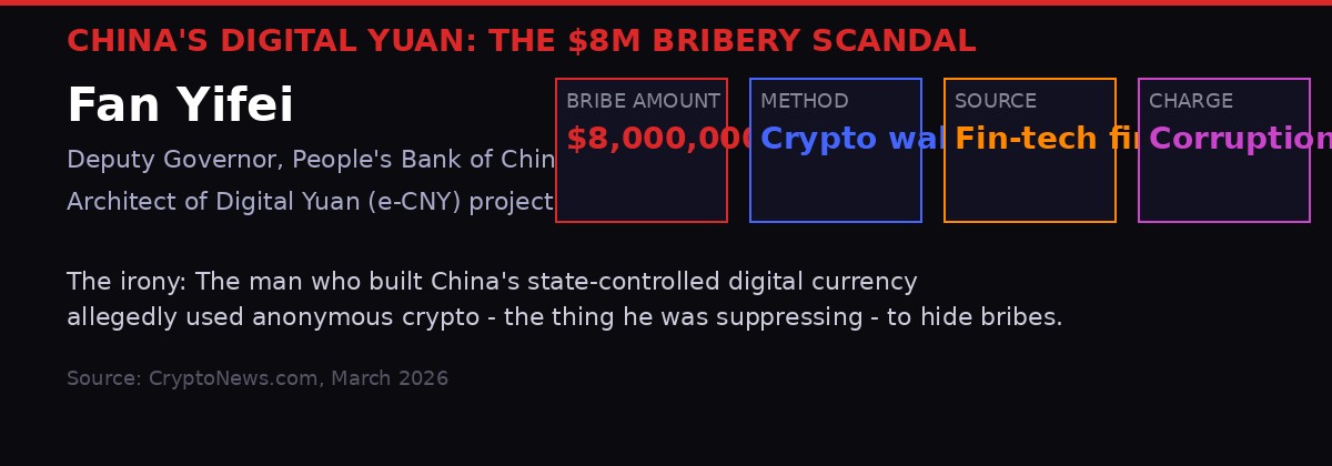Fan Yifei digital yuan architect bribery charges