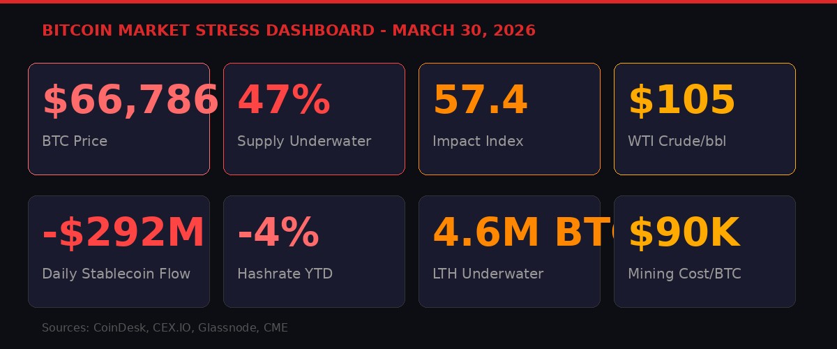 Bitcoin market stress dashboard