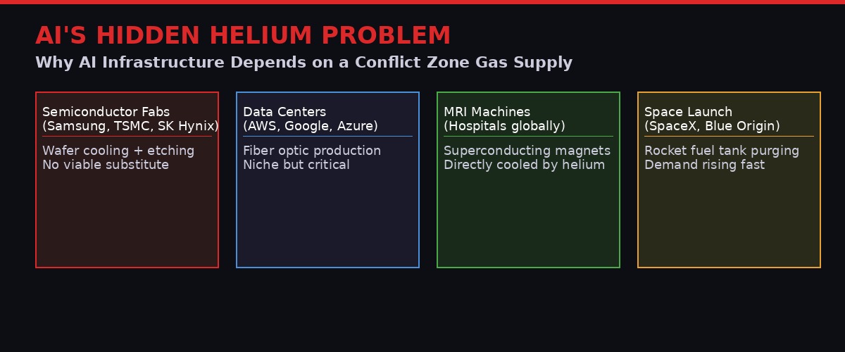 How AI infrastructure depends on helium supply