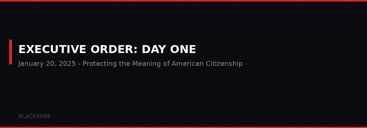 Trump's Executive Order on citizenship