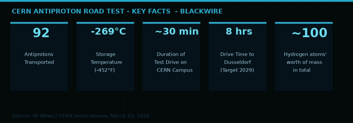 CERN Antimatter Transport Facts