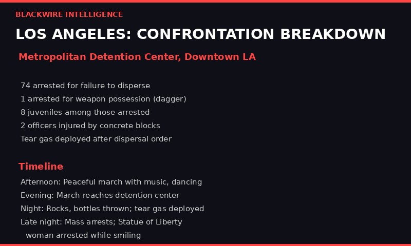 Los Angeles No Kings protest infographic