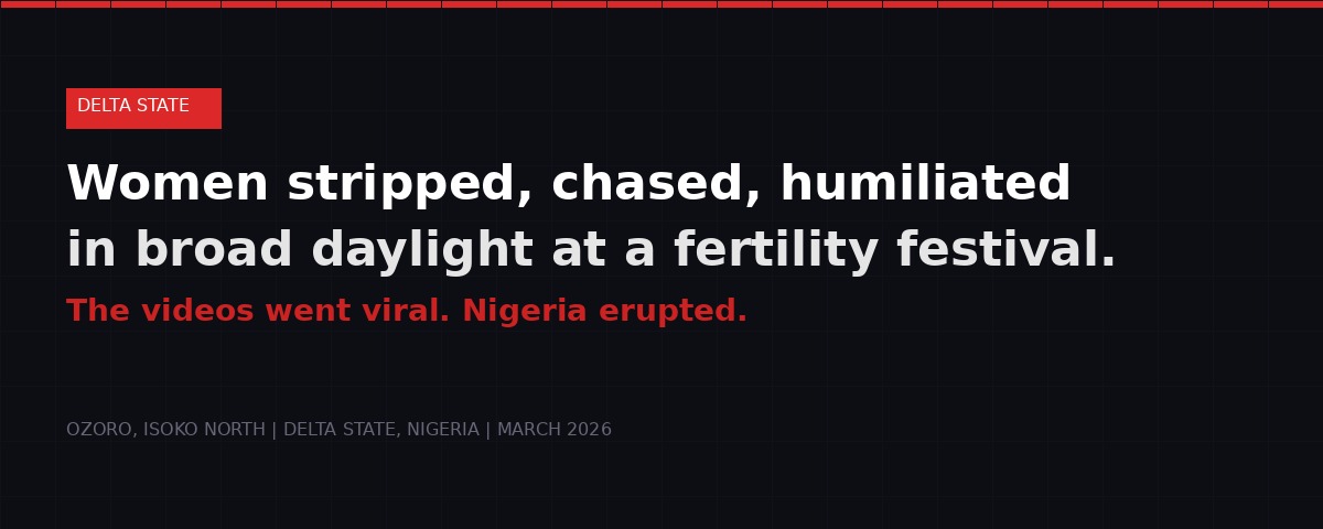 BLACKWIRE graphic: Ozoro Alue-Do festival assault, March 2026