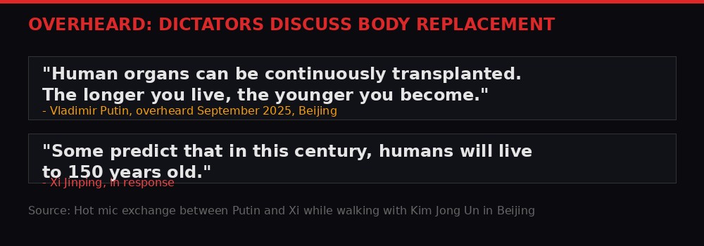 Putin and Xi discuss life extension