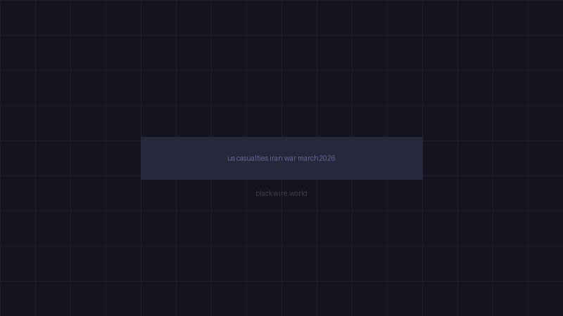 U.S. military casualties Iran war chart