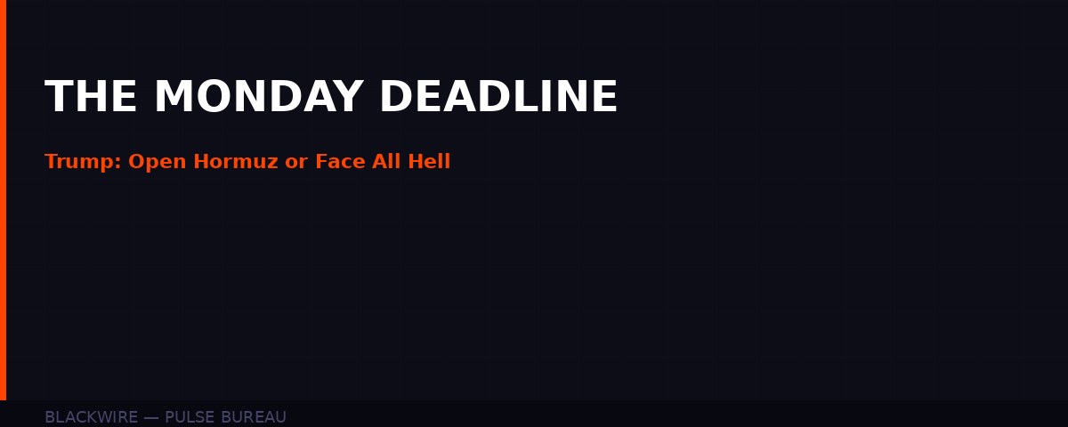 Strait of Hormuz Trump ultimatum Iran deadline Monday