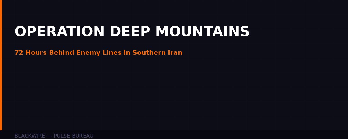Combat search and rescue CSAR operation Iran mountains