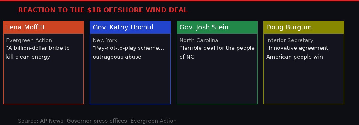 Political reaction to TotalEnergies offshore wind deal