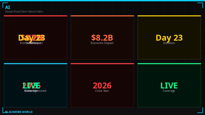 Key figures: Hawaii dam crisis statistics - 120 years old, 93% high hazard, 84 ft water level, $1 billion damage