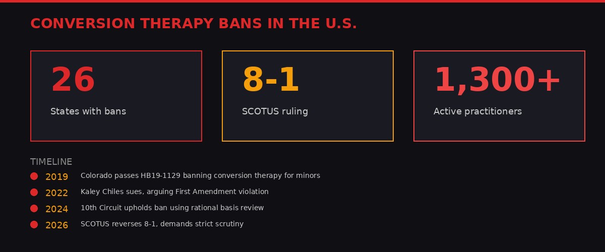 Conversion therapy statistics infographic