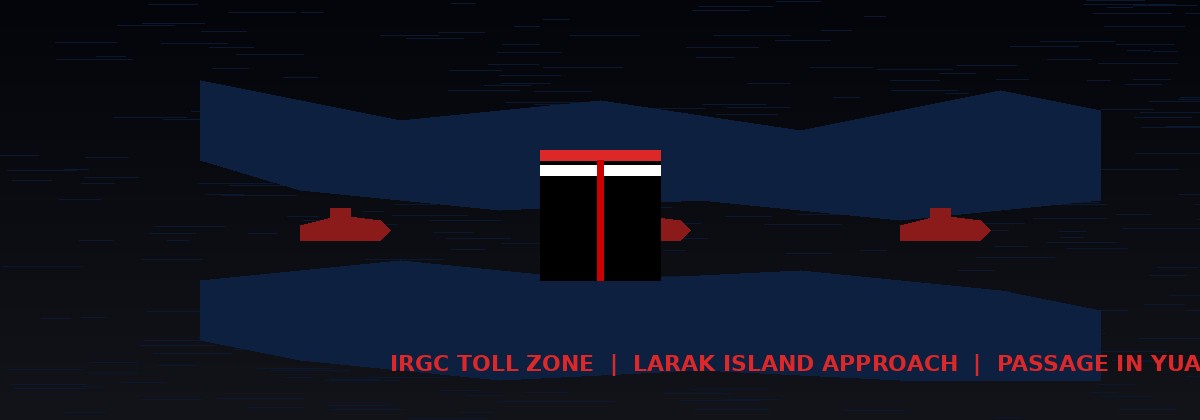 The Strait of Hormuz under IRGC control - overhead schematic