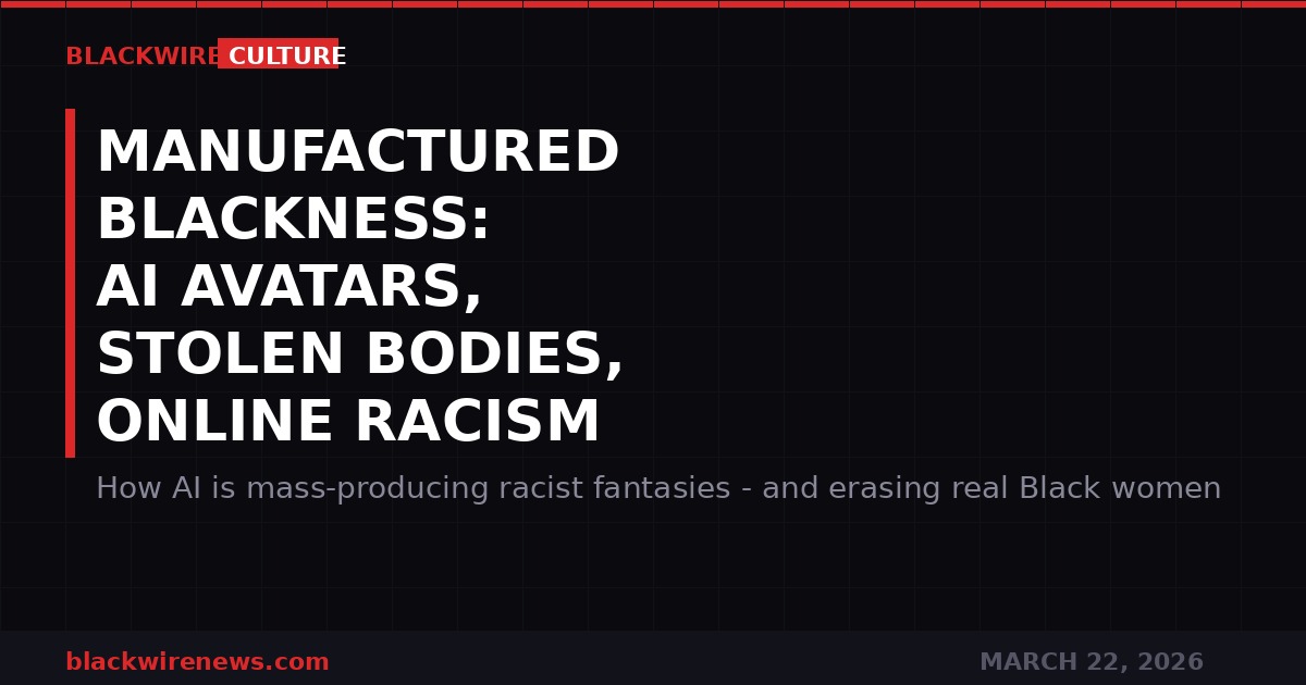 Manufactured Blackness - AI avatar investigation