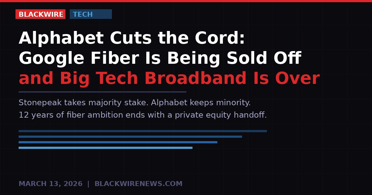 Alphabet Sells Google Fiber to Stonepeak