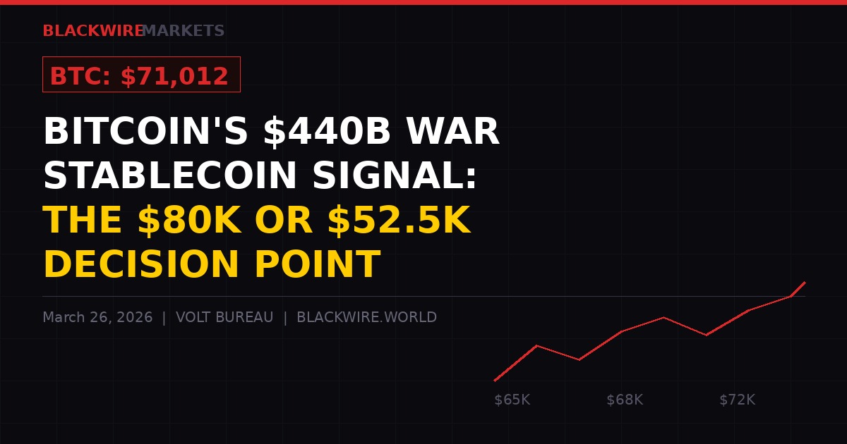 Bitcoin war signal compression zone March 2026