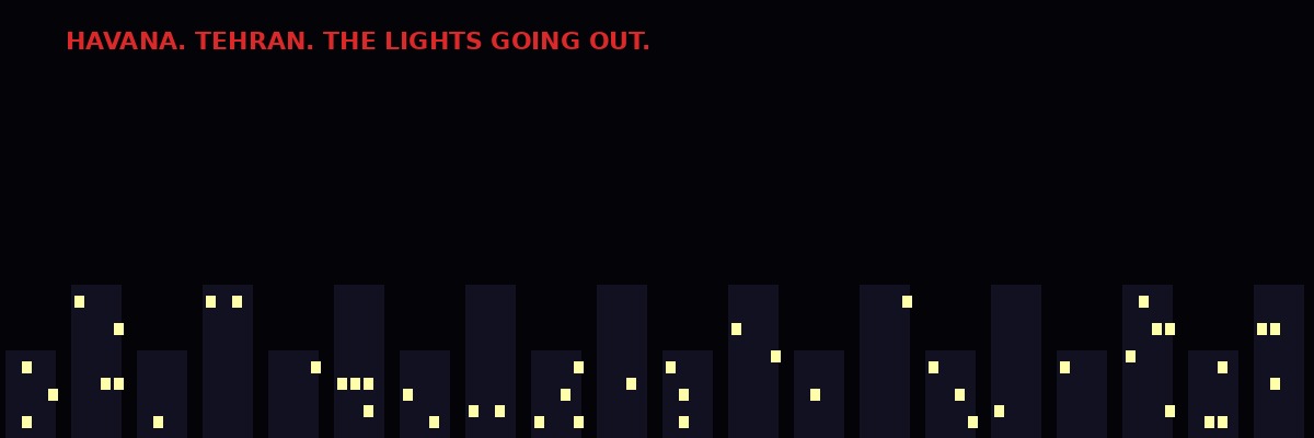 City in blackout - Havana