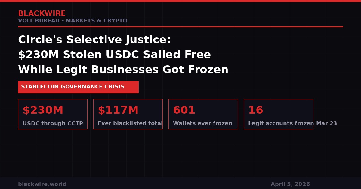 Circle USDC Selective Freeze Investigation