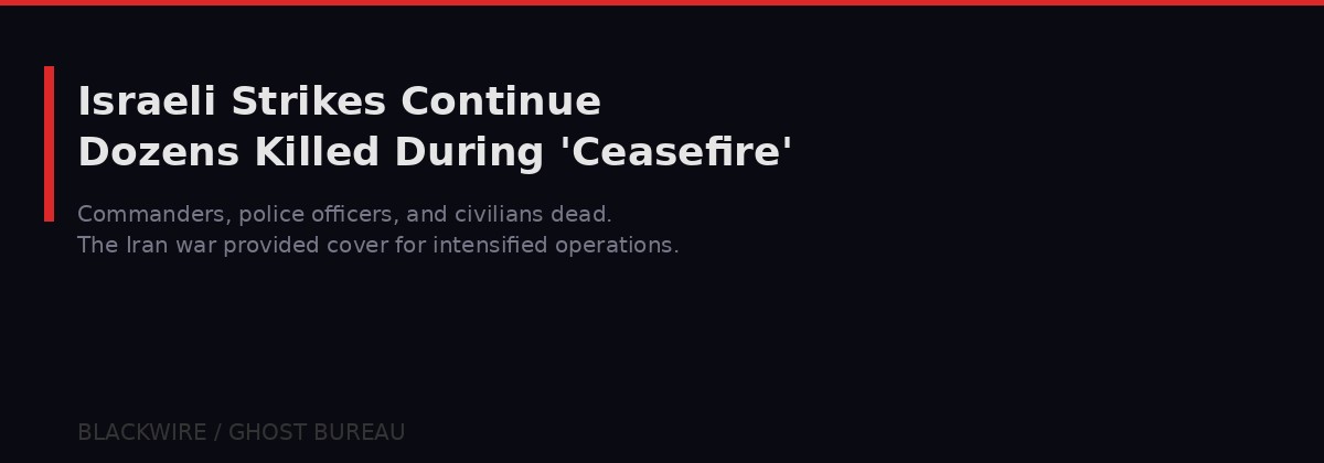Israeli strikes continue during ceasefire