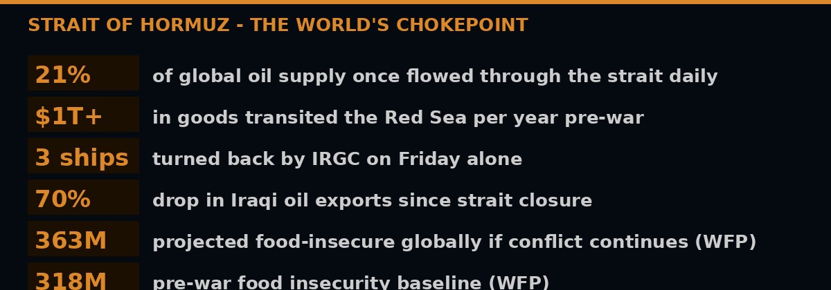 Strait of Hormuz strategic and economic data infographic