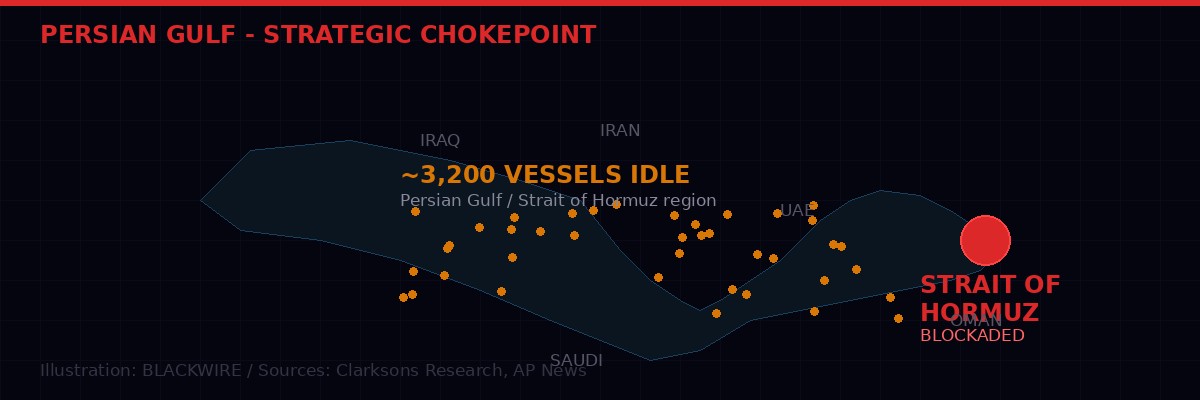 Persian Gulf - Hormuz Blockade illustrated