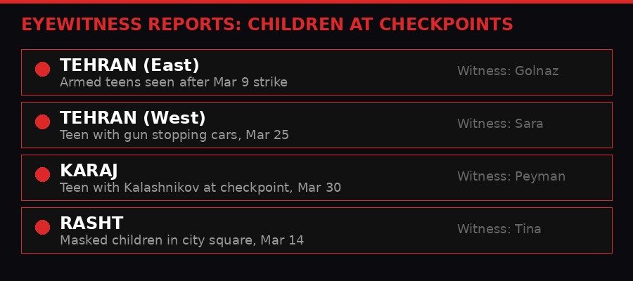 Map of eyewitness reports
