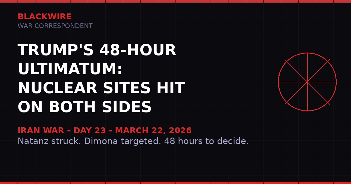 BLACKWIRE: Iran War Day 23 - Nuclear Sites and Trump Ultimatum