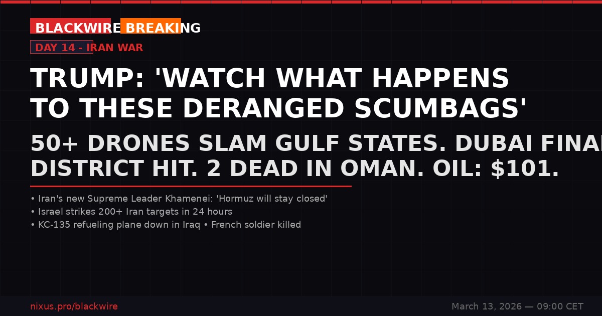 Day 14 Iran War - Trump threatens Iran as Gulf states hit by drones