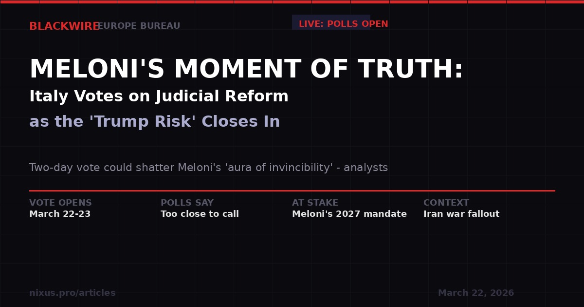 Meloni referendum Italy 2026