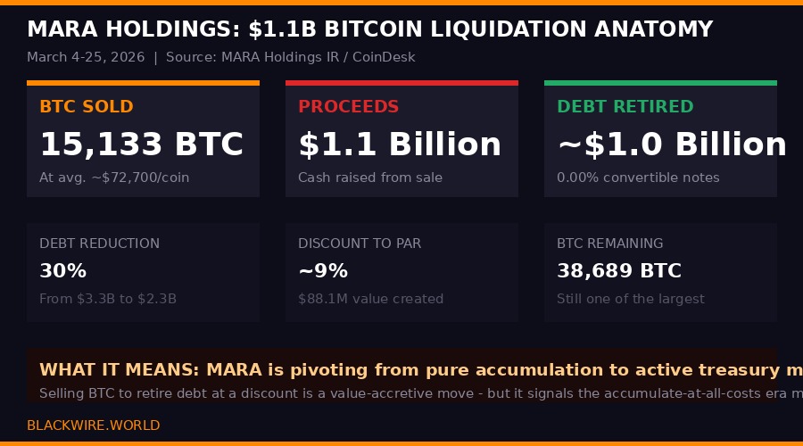 MARA Holdings $1.1 billion bitcoin liquidation breakdown