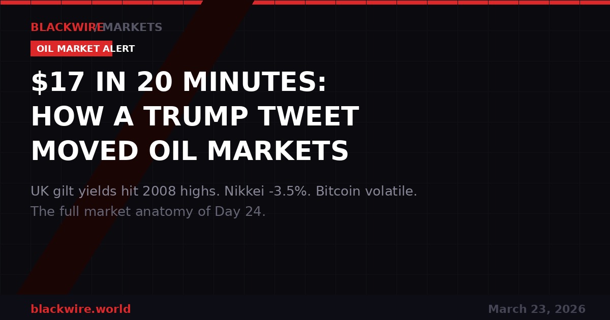 Oil markets March 23 2026
