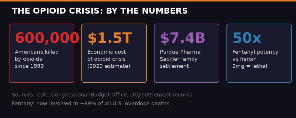 The Opioid Crisis by the Numbers infographic