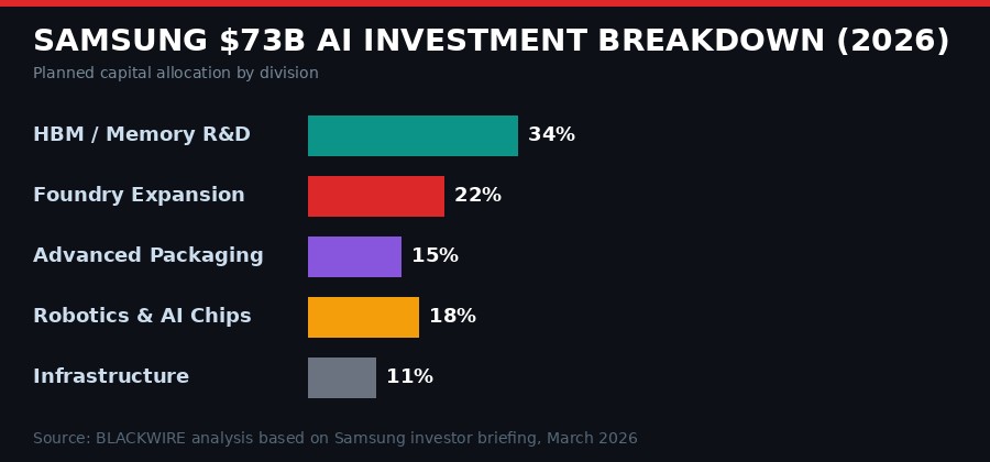 Samsung $73B AI Investment Breakdown by Division (2026)