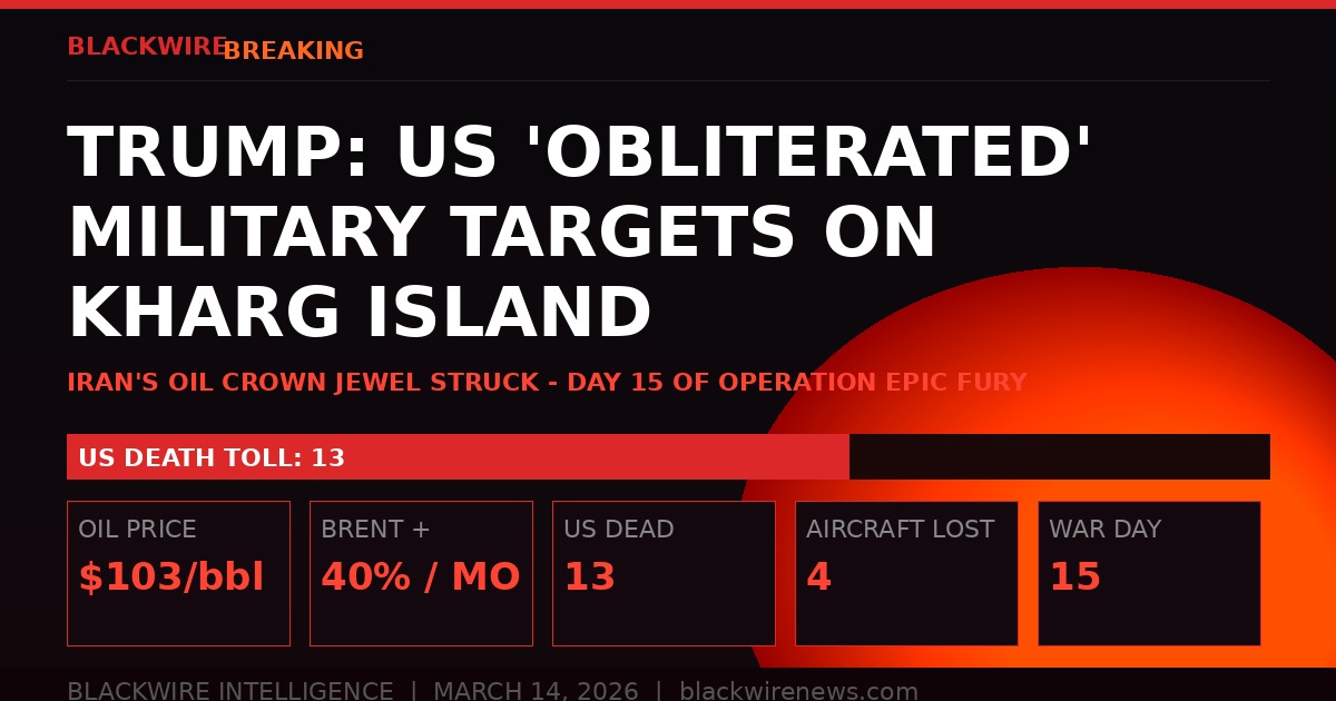 US strikes Kharg Island - Operation Epic Fury Day 15